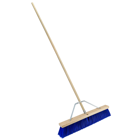 Picture of 24" Blue Poly Floor Broom with Handle