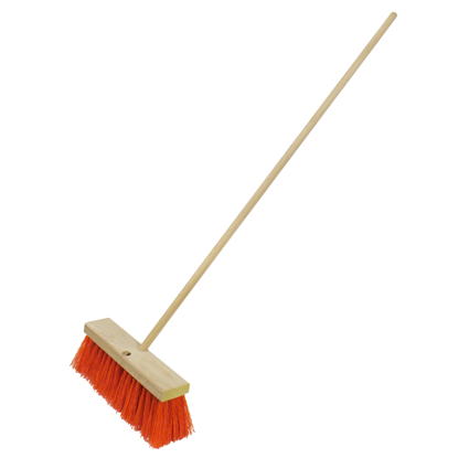 Picture of 24" Heavy-Duty Orange Sweeping Broom with Handle