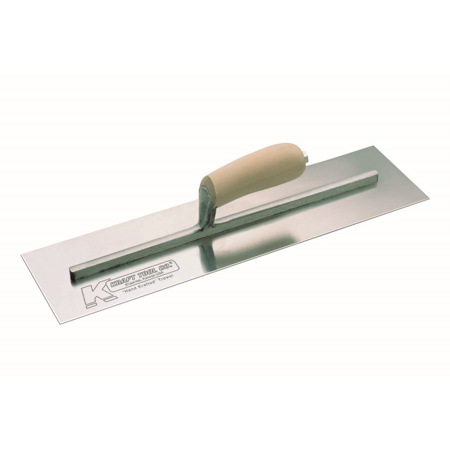 Picture of 12" x 4" Swedish Stainless Steel Cement Trowel with Camel Back Wood Handle