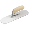 Picture of 16" x 4" Round End Plexi-Plastic Trowel with Camel Back Wood Handle