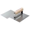 Picture of Stainless Steel Driveway Approach Tool 9" x 6" 3/4"R with Wood Handle